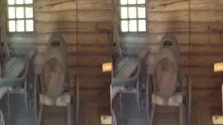 Khokhlovka hut in 3D videos without glasses
