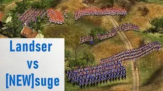 BIG battle in the center | Cossacks 2 Multiplayer Game | Landser vs [NEW]suge