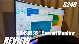 REVIEW: SANSUI 32 Curved Gaming Monitor - 165Hz Computer Monitor for $200? - Worth It? (G32C3)