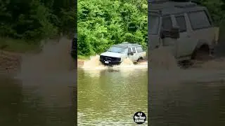 FORD F350 Offroad Challenge Water Crossing Deeper Than We Thought!! #shorts #offroad #offroadtruck