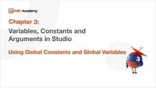 Global Constants and Global Variables