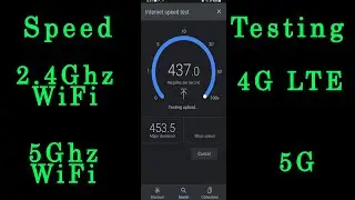 Real World Speed Test of 5G, 4G/LTE Mobile Data vs 2.4Ghz and 5Ghz Wifi.