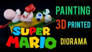 HOW TO PAINT 3D PRINTED MARIO DIAROMA | with airbrush