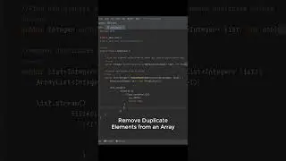 Remove Duplicates From An Array #java #interview #questions #questionanswer #streamapi #shorts