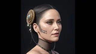 كيفية تصميم وجه امرأة سايبورغ الميكانيكية الحيوية biomechanical cyborg woman's face