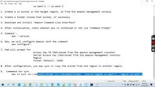 Sync or Copy Amazon S3 Bucket From One Region To Another Region