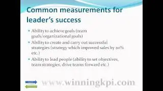 Leadership success KPI best practice example