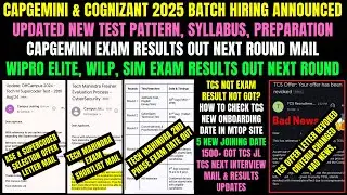 TCS OFFER LETTER REVOKED MAIL😱 CAPGEMINI, COGNIZANT 2025 HIRING EXAM PATTERN, PREP🥳 WIPRO RESULT OUT