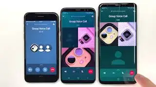 iPhone 7, Samsung Galaxy S8 & Galaxy S9 Plus WhatsApp Group Incoming Call