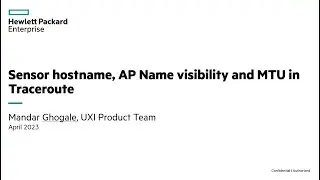 UXI Sensor hostname, AP Name visibility and MTU in Traceroute