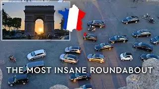 Arc de Triomphe Traffic in Paris, France 🇫🇷 [4K]