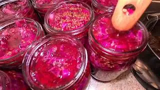 Pickled Spiced Red Cabbage Slaw | RECIPE IN DESCRIPTION | Crunchy & Full of Flavor | 2 Day Process