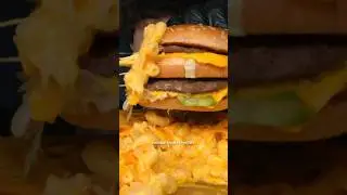 Would you Like a "BIG MAC AND CHEESE" Burger? #asmr #mukbang #food