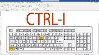 Every MS WORD keyboard shortcut ever: CTRL-I