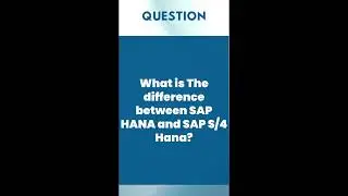 What is the difference between SAP HANA and SAP S/4 Hana? #Shorts