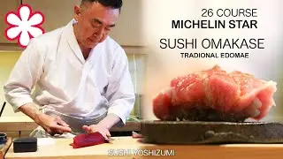 Best $325 Michelin Star True Edomae Sushi Omakase Is Just Like Japan! ─  Sushi Yoshizumi