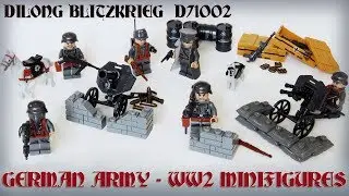 MILITARY MINIFIGURES - GERMAN ARMY WW2 SOLDIERS  - DILONG 71002 (Unofficial Lego from Aliexpress)