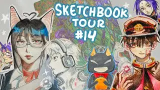 SKETCHBOOK TOUR #14!! ✨🤯 (my brain turned into mush)