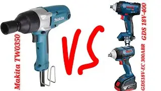 Гайковерт Boch GDS18V-EC 300ABR VS Bosch GDS18V-400 VS Makita TW0350 Два немца против японца))