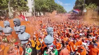 Euro 2024 - Dutch fans' exciting pre-match march