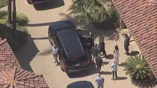 JD Vance motorcade arrives at San Diego campaign fundraiser