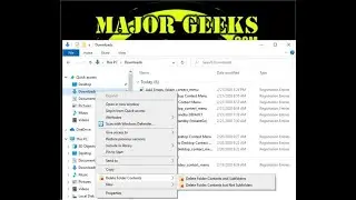 Add or Remove 'Delete Folder Contents' Context Menu