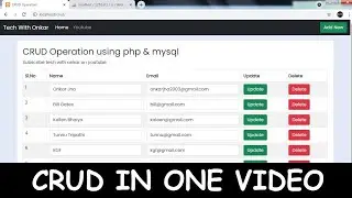 Complete CRUD operation using php MySQL JavaScript in one video || create read update and delete