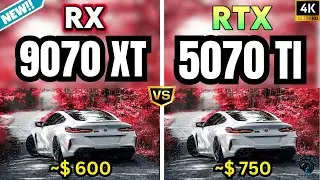 RX 9070 XT vs RTX 5070 Ti - FSR 4 vs DLSS 4 Battle 🔥🔥🔥 🔴UPDATED DRIVER [4K]