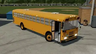 Blue Bird School Bus - Farming Simulator 2022 - Be like a Bus Driver [FS 22 LS 22 Bus Car Truck Mod]