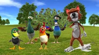 El Gallo Bartolito Bailando En La Granja De Zenón Con El Lobo Beto, El Pato Leo y Los Dos Pavos