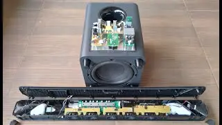 jbl Soundbar 5.1 Surround Look Inside (Disassembled) Teardown (Desmontado) Por dentro