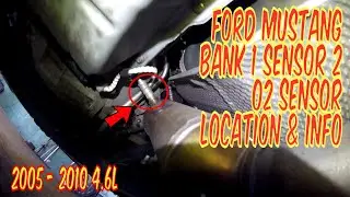 Ford Mustang Bank 1 Sensor 2 Oxygen Sensor Location + Common Codes & Symptoms. (2005 - 2010 V8 4.6L)