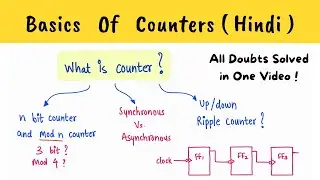 COUNTERS in Digital Electronics (Hindi) | Basics of Counter - Synchronous vs Asynchronous Counter