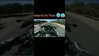 ninja h2 Vs Tesla 🥶😱 subscribe like #marvel gaming #subscribe