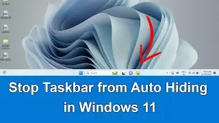 How to Stop Taskbar from Auto Hiding in Windows 11?