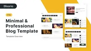 Blooria- Professional Minimal and Multipurpose Blog HTML Template with Ecommerce (Template Overview)