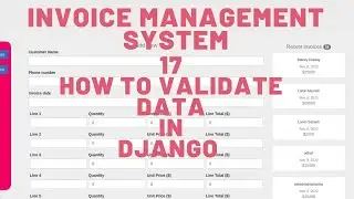 17 - HOW TO VALIDATE FORMS AND DATA IN DJANGO – INVOICE MANAGEMENT SYSTEM