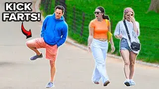 Funny Fart Prank in Central Park! Kicking Farts of FURY!