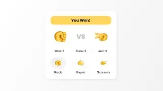 Build Rock Paper Scissors Using HTML CSS & JavaScript | JavaScript Game Project