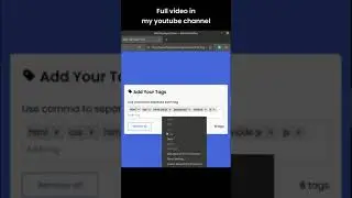 ADD TAG INPUT FORM HTML CSS JAVASCRIPT #shorts