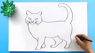 Simple Cat Drawing