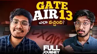 How He Got GATE AIR 13 Rank In 6 Months🔥. Inspirational Journey in Telugu|| Jobs after GATE EXAM