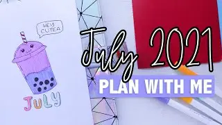 Boba Bullet Journal Setup: July 2021 Plan With Me