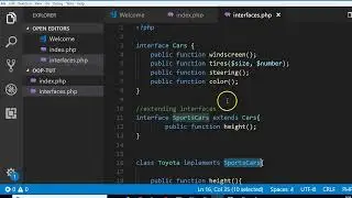 14. Extending interfaces in object-oriented programming in PHP