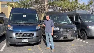 The differences between vans -  Promaster vs Sprinter vs Transit