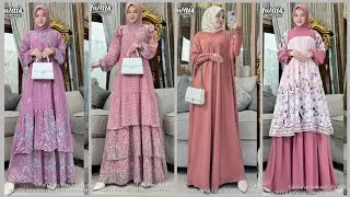 model gamis premium modern hijab cocok untuk lebaran dan kondangan✨trend busana viral 2024/2025