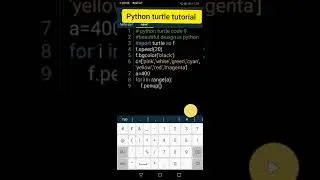 Python turtle code |python tutorial using pydroid app