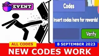 NEW UPDATE CODES [30M] Kick Door Simulator! ROBLOX | ALL CODES | SEPTEMBER 8, 2023