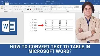 How to convert text to table in word | Converting Text to Table in Microsoft Word