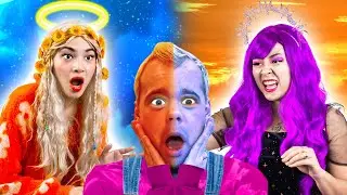 BAD TEACHER VS GOOD TEACHER | DAY GIRL SUN VS NIGHT MOON GIRL TEACHER BY CRAFTY HACKS PLUS